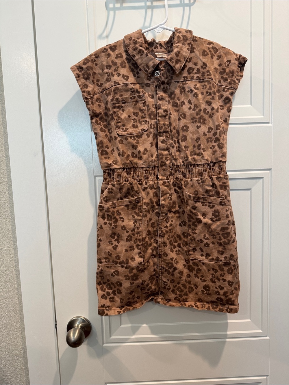 OshKosh B'gosh Brown Leopard Print Casual Kids Romper